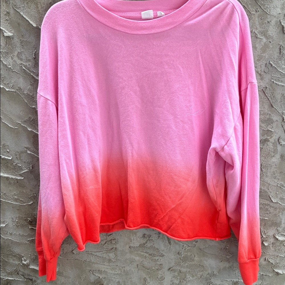 GAP Pink and Red Ombre Soft and Comfy Sweatshirt BarbieCore Size M Worn 1x